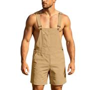Combinaison Travail Homme Mécanique Salopette Short Été Cargo Poches