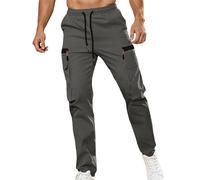 Combinaison Travail Homme, Salopette Droite À Poches pour Homme, Nouvelle Collection Printemps-Automne (Dark Gray, XL)