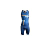 BV Sport - Combinaison Triathlon 3x100 Sans Manche - Trifonction homme Bleu / Orange - S