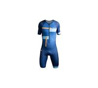 BV Sport - Combinaison Triathlon 3x200 Manche Courte - Trifonction homme Bleu / Orange - L