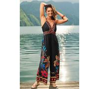 Combinaison tropicale tissée jambe droite Noir S