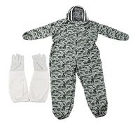 Combinaison Une pièce à Double Fermeture éclair pour Apiculteur, vêtements de Protection avec Gants pour Apiculteur (Une Paire de Gants Taille XXL + Un Espace Cinq étoiles XXL)