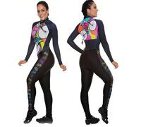 Combinaison une pièce pour femme - Manches longues - Pantalon long - Body pour le cyclisme - Costume de profession - Vêtements de cyclisme - XS-3XL, 1, X-Small