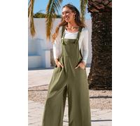 Combinaison verte tissée sans manches Olive M