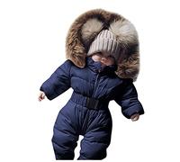-Combinaison-vêtements de bébé-avec capuche-veste-combinaison de neige-manteau bébé-combinaison de jeu-chaud-manteau & veste veste de ski 152, Marine, 0-3 mois