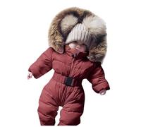 -Combinaison-vêtements de bébé-avec capuche-veste-combinaison de neige-manteau bébé-combinaison de jeu-chaud-manteau & veste veste de ski 152, marron, 12-18 mois