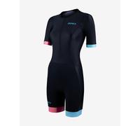 Combinaison Zone3 Activate+ manche courte noir bleu rose femme - M