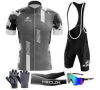 Combinaisons de Cyclisme Hommes Ensemble Maillot Cycliste à Manches Courtes Maillot Cycliste Respirant,Ensemble de Maillots de Cyclisme Le Plus récent 2024+9D Gel Seat Padding Shorts (TYP-11,XXL)