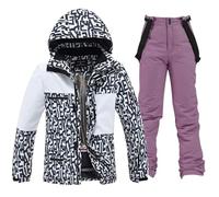 Combinaisons de gymnastique de ski pour hommes et femmes, combinaisons de ski chaudes, combinaisons complètes, Violet., L