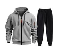 Combinaisons de gymnastique Hommes Polaire Respirant Hoodies Et Pantalons Jogging Gym Fitness Complets Deux Pièces Léger Casual Ensemble Suivi Avec Poches Y2k Complet Hommes Manches Longues, C, XXL