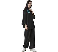 Combinaisons de Kung Fu Tai Chi, Ensemble de Tenues de Tai Chi Kung Fu Zen for Femmes, en Coton et Lin, Multicolore, Plusieurs Tailles(B,M)