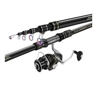 Combinaisons de Moulinet à Canne à pêche, Moulinets de pêche télescopiques portatifs 3.6m 3.9m 4.2m 4.5m 4.8m 5.1m 5.4m pour pêche en Eau Douce et Eau de mer, idéal pour Les déplacements(4.5m+10000)