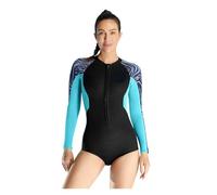 Combinaisons De PlongéE Combinaison De Plongée Chaude 2 Mm for Femme, Combinaison À Manches Longues Et Short, Combinaison De Plongée en Apnée(Blue,L)