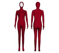 Combinaisons d'Halloween pour filles avec mains et pieds liés exposés, combinaison de scène de danse (vin, 11-12 ans)