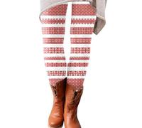 Combinaisons en molleton de sport de yoga, pantalon moulant, élastique, leggings imprimés de Noël, à la mode, pour les loisirs chauds, B-Rouge, XXL
