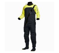 Combinaisons étanches pour Kayak Combinaison étanche de Kayak for Homme, Manchettes en Latex, col Anti-éclaboussures, eaux calmes et pagayage rivière(Yellow,L)