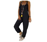 Combinaisons pour Femmes, Salopette En Lin De Couleur Unie Douce, Sans Manches, Longue, Baggy,