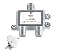 Combinateur diplexeur coaxial - Port bidirectionnel - Répartiteur satellite pour signal TV - Commutateur par câble avec boîtier durable - Connecteur fiable et facile à installer