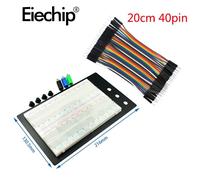 Combination 2 Planche à pain sans soudure, ZY-204, SYB-1660, 4 Bus, Circuit de Test, point d'attache mâle à mâle, câbles de ligne Dupont, KIT de bricolage