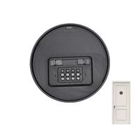 Combination Key Safe Box, 4 Digit Security Lock Box, 4.53x4.53x1.69inch Stash Container with Code, Portable Metal Storage Case, Anti Theft Compact Design Style, Home Office Use