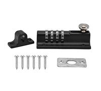 Combination Locking Bolt Durable Coating 4 Digit Lock for Pool Gate Fence (serrure à loquet noir)