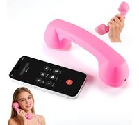 Combiné Bluetooth rétro de style téléphone - Adaptateur cellulaire à ligne fixe avec microphone sans fil Bluetooth 5.0 écouteur avec son stéréo clair, récepteur au design classique pour téléphones