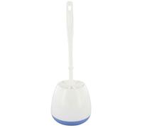 Combiné brosse WC plactique blanc-bleu