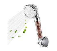Combiné de douche avec filtre à ions anti-calcaire, téléphone de douche standard 8 cm, universel 1 jet / pulvérisation, haute pression