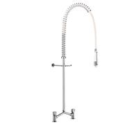 Combiné de prélavage 2 trous avec mélangeur et douchette armé blanche - DELABIE - G6533