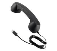 Combiné De Téléphone Portable - Récepteur Rétro Jack 3,5 Mm, Téléphone Filaire Enfichable, Écouteur Microphone De Rénovation, Casque De Contrôle Du Volume | Réunion Vidéoconférences Appels Ordinateur