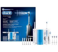 Oral-B Smart 5000 + Oxyjet Adulte Brosse à dents rotative oscillante Bleu, Blanc