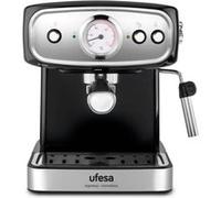 Combine Expresso Cafetière Ufesa CE7244 71705061 850W 1.5L 20Bar Chauffe-Tasse Filtre Réutilisable Inox Noir Ce7244 Brescia G