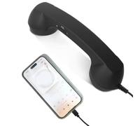Combiné rétro pour téléphone portable/tablette/ordinateur portable | Appels antibruit, téléphone portable de style fixe vintage de type C avec microphone et haut-parleur pour bureau, réunion