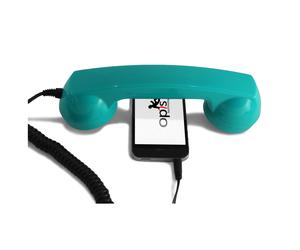 Combiné Téléphone Rétro pour Smartphones Android - Bleu