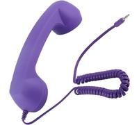 Combiné Téléphonique 3,5 Mm,Récepteur de Téléphone Portable Vintage,Microphone,Haut-Parleur,avec Adaptateur 3,5 Mm vers USB C,combiné Rétro pour Téléphone Portable (Purple).[U184]