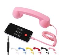 Combiné Téléphonique Filaire Rétro De Type C, avec Microphone Et Bouton De Réponse, pour Téléphone Portable.