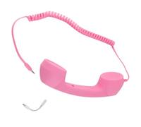 Combiné téléphonique rétro analogique avec Prise 3,5 mm et USB C (Pink) | 1m vieux téléphone Headse récepteur micro haut-parleur combiné téléphone portable pour Smartphone décorations accessoires
