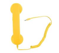 Combiné Téléphonique Rétro, Bouton de Réponse à Une Touche, Contrôle du Volume, Interrupteur Sonore, Prise3,5 Mm, Performances Supérieures, Compatible avec la Plupart des (Jaune)