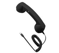 Combiné Téléphonique Rétro De Type C Pour Téléphones Mobiles Plug And Play Avec Haut-parleurs À Cordon Et Touche De Réponse Poignée Ergonomique Pour Bureau Maison Écouteur Téléphonique Extérieur C