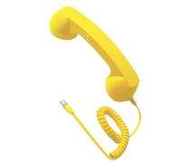 Combiné téléphonique rétro de Type C pour téléphones Mobiles Plug and Play avec Haut-parleurs à Cordon et Touche de réponse Poignée Ergonomique pour Le Bureau à la Maison Écouteur de téléphone à Type