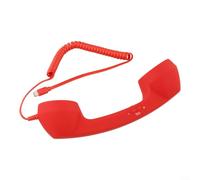 Combiné téléphonique rétro de type C : récepteur de téléphone filaire pour smartphones - Microphone audio clair - Prise en main ergonomique pour les appels longs - 23 x 7 cm - Blanc