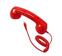 Combiné téléphonique rétro de Type C, récepteur Filaire Haute luminosité | Combiné téléphonique de type C de style rétro, microphone intégré pour des appels vocaux et vidéo clairs