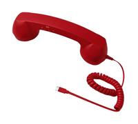 Combiné téléphonique rétro de type C Récepteur mobile pour ordinateur | Comprend un microphone transparent et un réglage du volume intégré. Outil idéal pour les appels professionnels quotidiens et