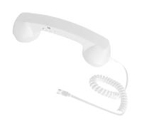 Combiné téléphonique rétro de type C Récepteur mobile pour ordinateur | Comprend un microphone transparent et un réglage du volume intégré. Outil idéal pour les appels professionnels quotidiens et