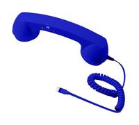 Combiné téléphonique rétro de type C Récepteur mobile pour ordinateur | Comprend un microphone transparent et un réglage du volume intégré. Outil idéal pour les appels professionnels quotidiens et