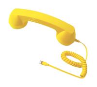 Combiné téléphonique rétro de type C Récepteur mobile pour ordinateur | Comprend un microphone transparent et un réglage du volume intégré. Outil idéal pour les appels professionnels quotidiens et