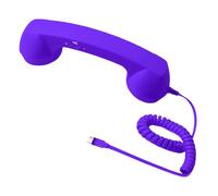 Combiné téléphonique rétro de type C Récepteur mobile pour ordinateur | Comprend un microphone transparent et un réglage du volume intégré. Outil idéal pour les appels professionnels quotidiens et