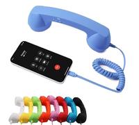 Combiné Téléphonique Rétro pour Téléphone Portable, Tablette Et Ordinateur Portable, Récepteur avec Microphone Et Haut-Parleur, Combiné Téléphonique Vintage, Accessoire Photo Style Années 90