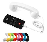 Combiné Téléphonique Rétro pour Téléphone Portable, Tablette Et Ordinateur Portable, Récepteur avec Microphone Et Haut-Parleur, Combiné Téléphonique Vintage, Accessoire Photo Style Années 90