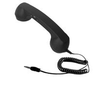 Combiné téléphonique rétro - Prise noire 3,5 mm, gadget accessoire de bureau, téléphone de style vintage, outil d'appel informatique, appareil de communication filaire | Téléphone rétro sans fil avec